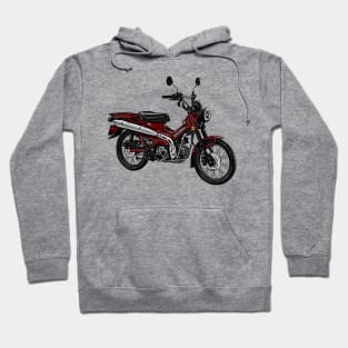 Trail 125 Motorcycle Art Hoodie